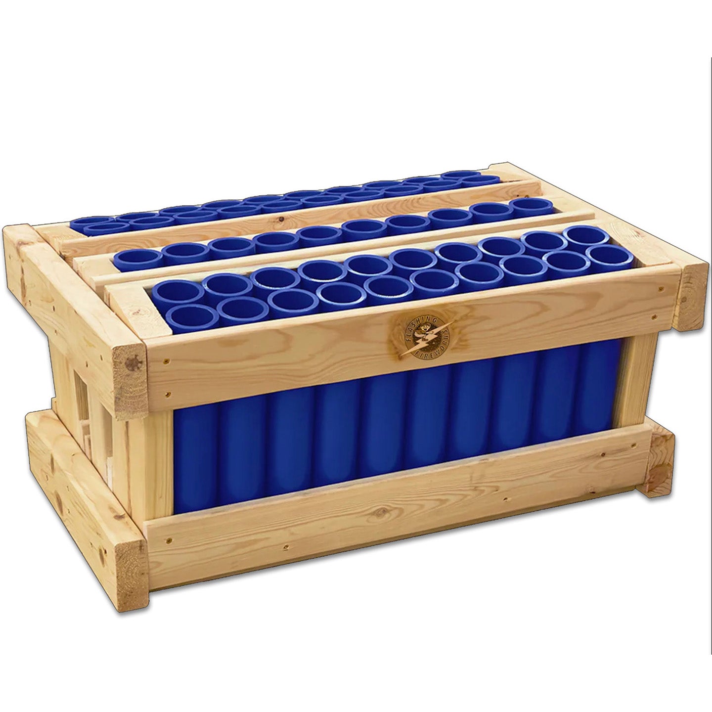 Firework Rack Card 50-Tube Double Row Fan Shooter Rack — Wild Willys Fireworks