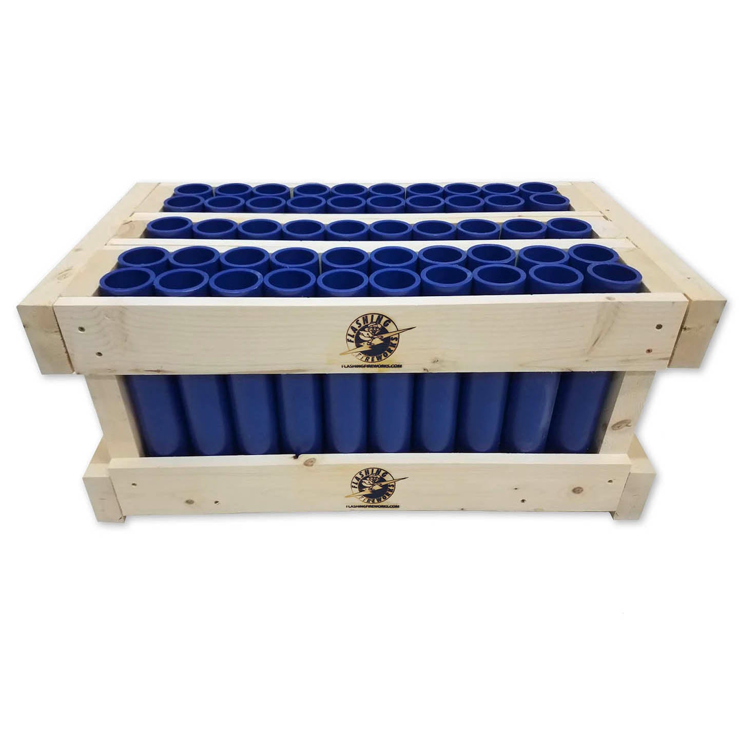 Shooter Rack 50-Tube Double Row Straight Shooter Rack — Wild Willys Fireworks