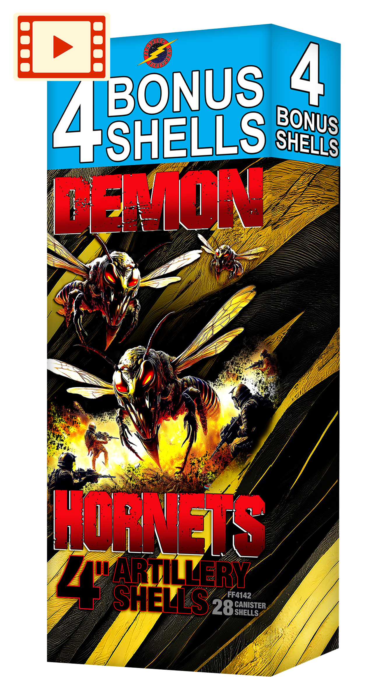 Demon Hornets 4" Canister Shells