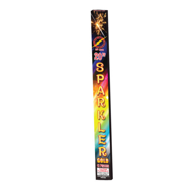 20 Inch Gold Bamboo Sparkler by Flashing Fireworks