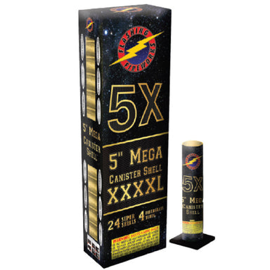 5X Mega Canister Shell by Flashing Fireworks