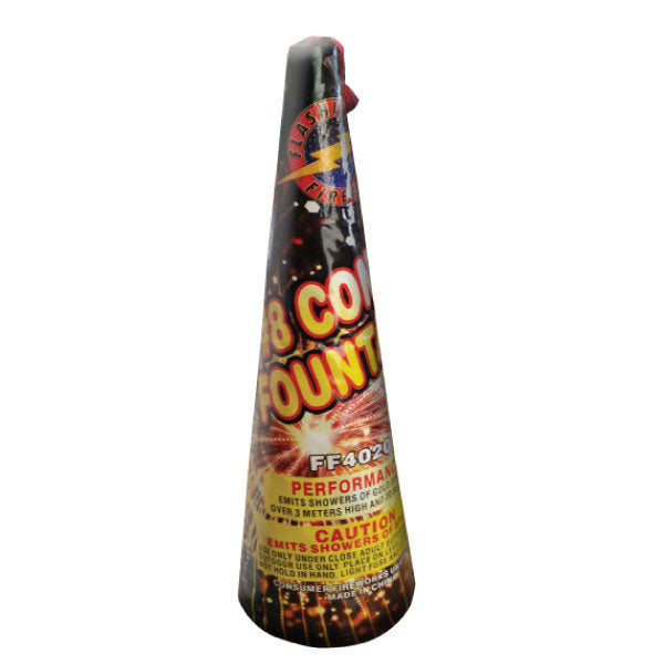 Number 8 Assorted Cone Fountain by Flashing Fireworks