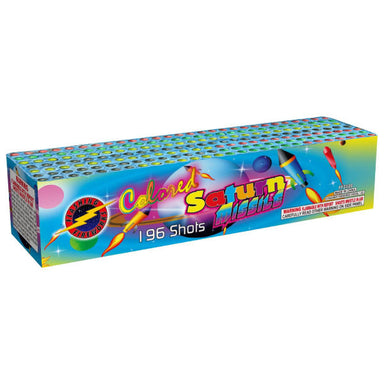 196 Shot Colored Saturn Missile by Flashing Fireworks