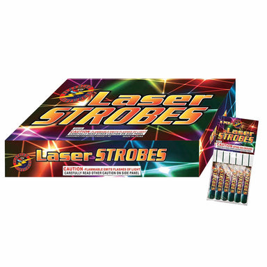 Laser Strobes by Flashing Fireworks