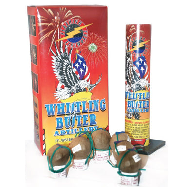 Artillery Shell Whistling by Flashing Fireworks